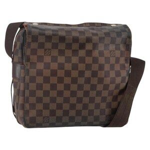 LOUIS VUITTON Damier Ebene Naviglio Shoulder Bag N45255 LV Auth BA6314